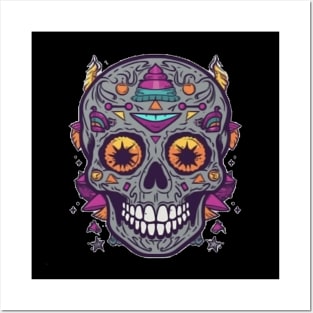 Halloween Dia De Los Muertos Posters and Art